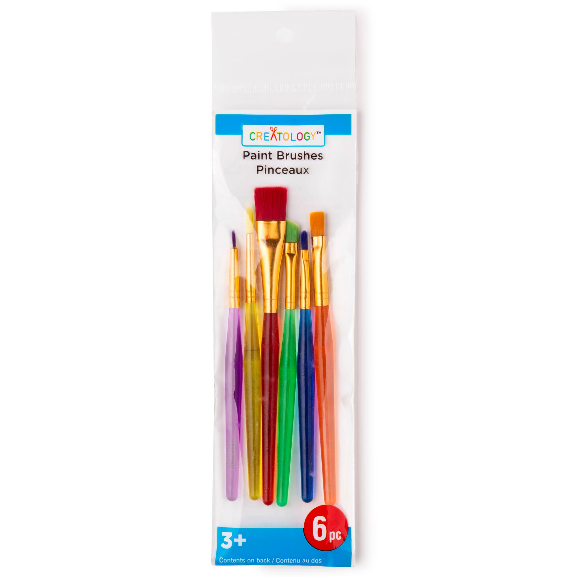 6 ct. Taklon Bristle Paintbrushes by Creatology™